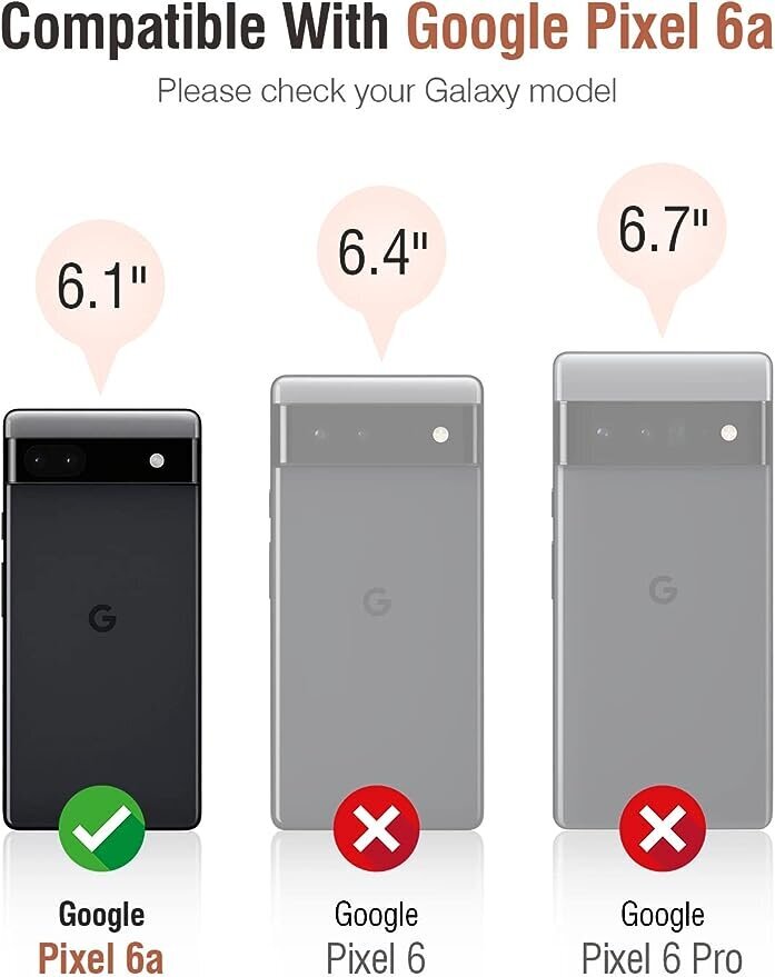 OCASE telefona maciņš priekš Google Pixel 6A, melns cena un informācija | Telefonu vāciņi, maciņi | 220.lv