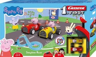 Гоночная трасса Track First Peppa, 2,9 м цена и информация | Игрушки для мальчиков | 220.lv