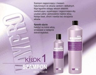 Šampūns ar hialuronu plāniem bojātiem matiem Kaypro, 1000 ml cena un informācija | Šampūni | 220.lv