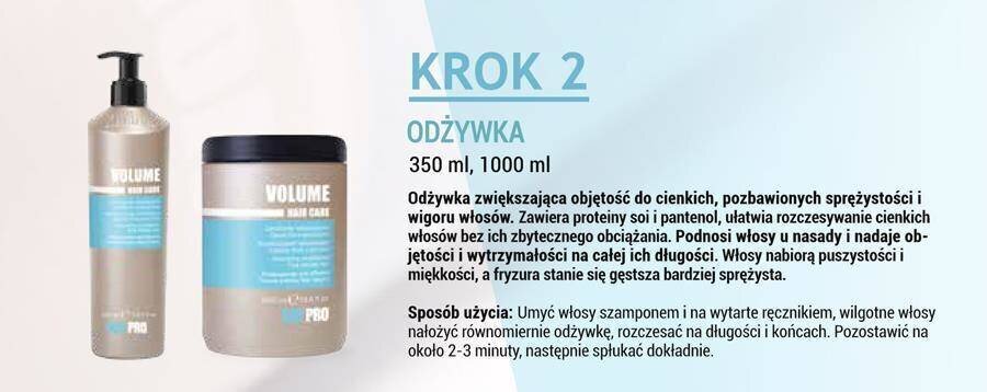 Apjomu piešķirošs šampūns smalkiem matiem KayPro, 1000 ml cena un informācija | Šampūni | 220.lv