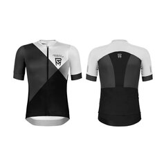 Velo krekls Rock Machine Race Jersey SS, balta/melna, XXL 8592842808033 cena un informācija | Velo apģērbs | 220.lv