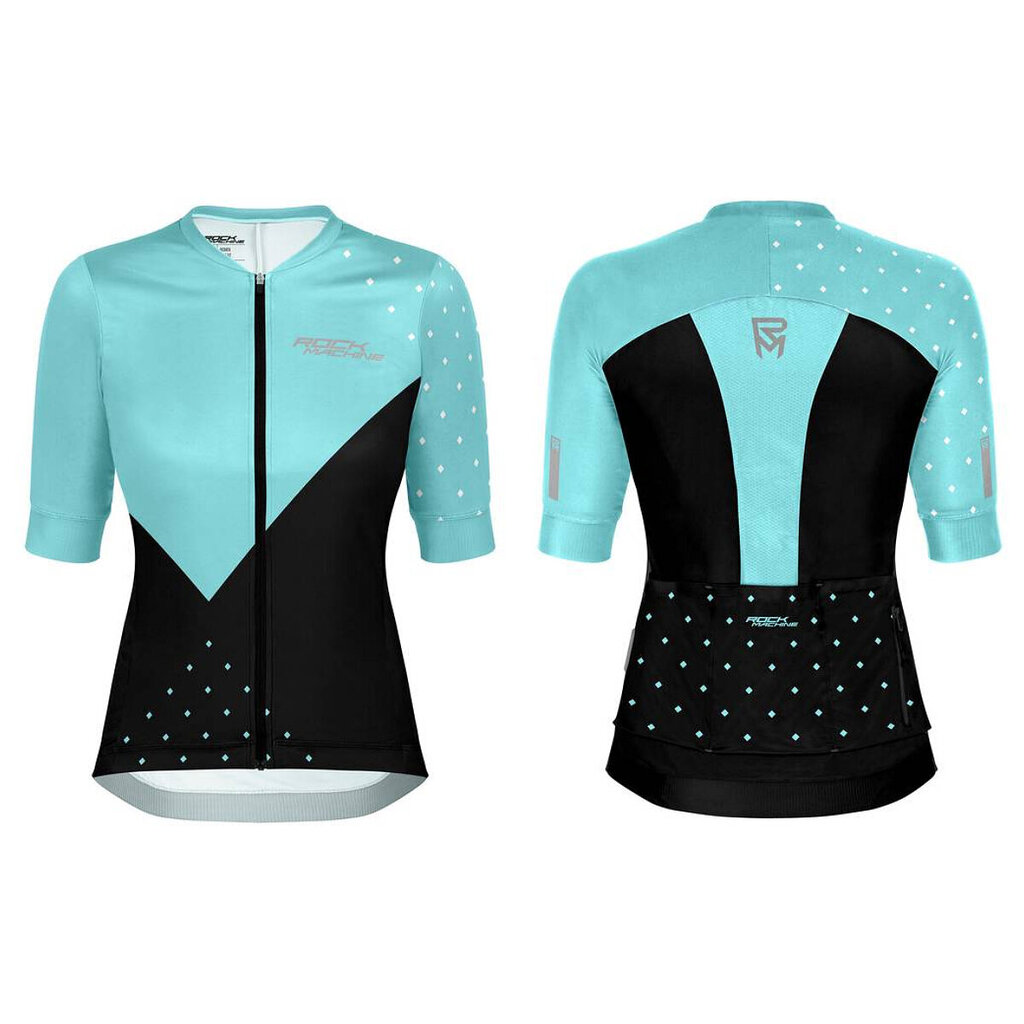 Velo krekls Rock Machine Race Jersey SS WMN, gaiši zila, XS 8592842807548 cena un informācija | Velo apģērbs | 220.lv