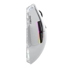 Dareu Беспроводная игровая мышь + док-станция для зарядки Dareu A955 RGB 400-12000 DPI (белая) цена и информация | Мыши | 220.lv