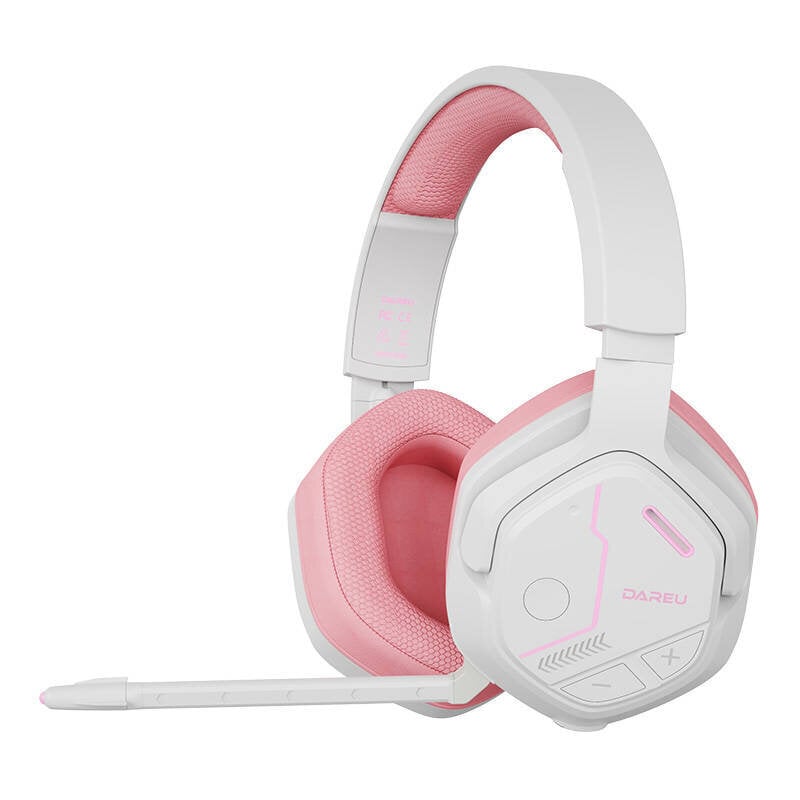 Dareu Bezvadu spēļu austiņas Dareu EH755 Bluetooth 2.4 G (rozā) cena un informācija | Austiņas | 220.lv