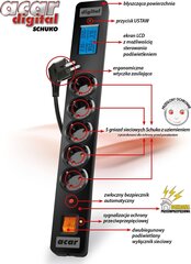 Energosadales vienības acar-digital (5 ligzdas) cena un informācija | Pagarinātāji | 220.lv