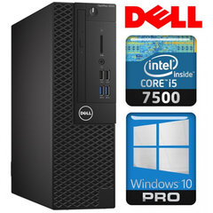 DELL 3050 SFF i5-7500/16 ГБ/SSD 250 ГБ/Win10 Pro ПРОДЛЕНИЕ цена и информация | Стационарные компьютеры | 220.lv