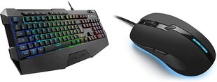 Sharkoon Skiller SGK4 Gaming Keyboard RGB, N-Key Rollover, (немецкая клавиатура) и Shark Force Pro Gaming Mouse (3200 DPI, светодиодная нижняя сторона, эргономичный дизайн) Black цена и информация | Клавиатуры | 220.lv