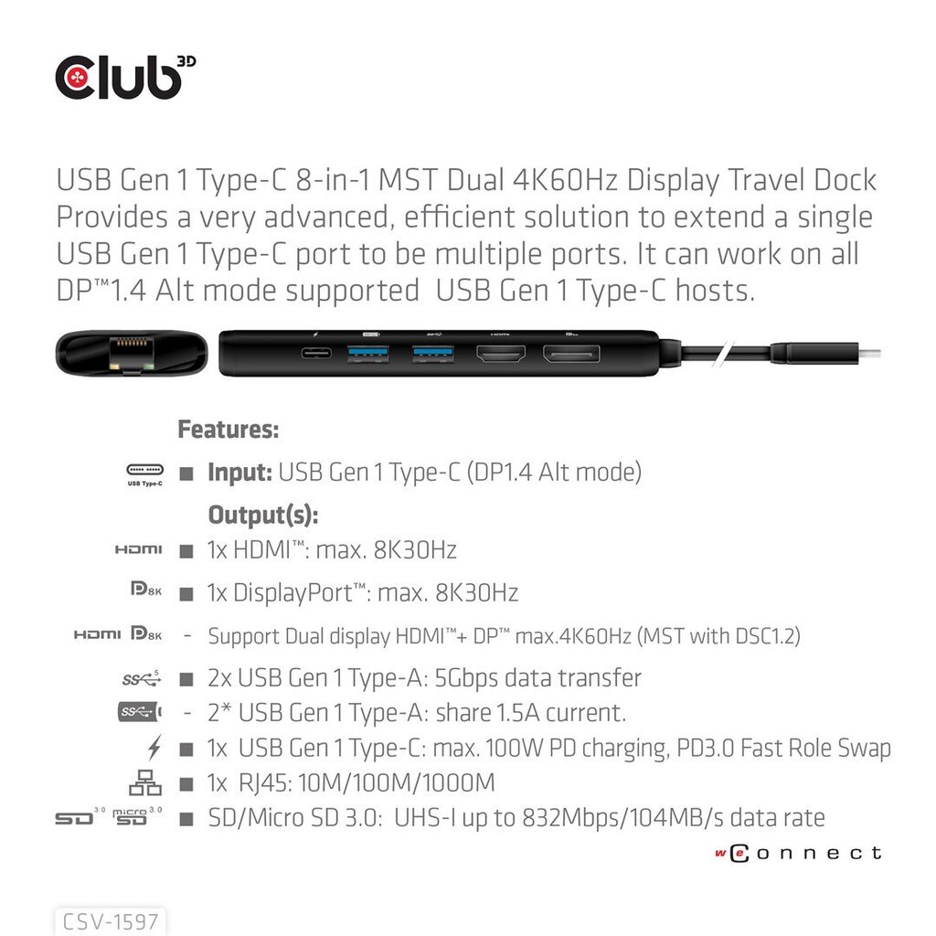 CLUB3D цена и информация | Adapteri un USB centrmezgli | 220.lv