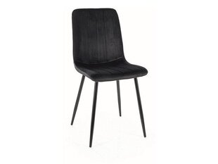 Комплект из 4-х обеденных стульев Signal Alan Velvet, черный цвет цена и информация | Стулья для кухни и столовой | 220.lv