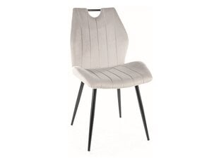 4-u ēdamistabas krēslu komplekts Signal Arco Velvet, pelēks/melns cena un informācija | Virtuves un ēdamistabas krēsli | 220.lv