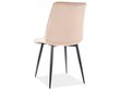 4-u ēdamistabas krēslu komplekts Signal Chic D Velvet, smilškrāsas/brūns cena un informācija | Virtuves un ēdamistabas krēsli | 220.lv
