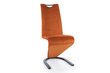 2-u ēdamistabas krēslu komplekts Signal H-090 Velvet, oranžs/melns cena un informācija | Virtuves un ēdamistabas krēsli | 220.lv
