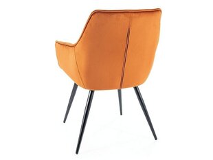 2-u ēdamistabas krēslu komplekts Signal Lilia Velvet, oranžs/melns cena un informācija | Virtuves un ēdamistabas krēsli | 220.lv