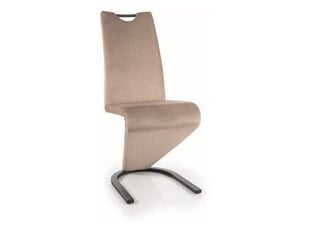 Набор из 2 обеденных стульев Signal H-090 Velvet, бежевый/черный цвет цена и информация | Стулья для кухни и столовой | 220.lv