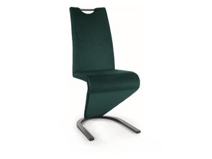 2-u ēdamistabas krēslu komplekts Signal H-090 Velvet, zaļš/melns cena un informācija | Virtuves un ēdamistabas krēsli | 220.lv