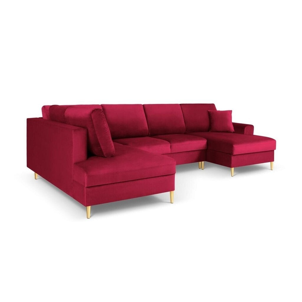 Stūra dīvāns Micadoni Home Moghan, sarkans cena un informācija | Stūra dīvāni | 220.lv
