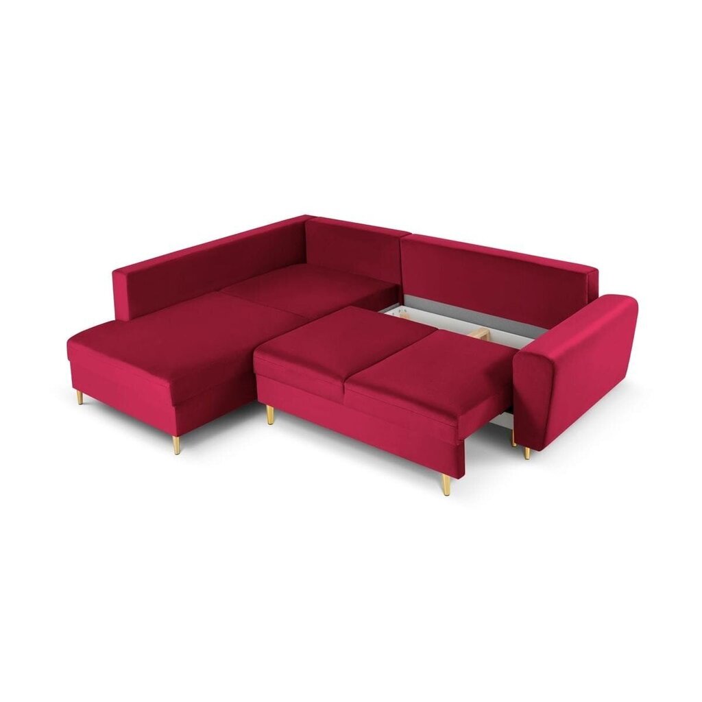 Stūra dīvāns Micadoni Home Moghan, sarkans цена и информация | Stūra dīvāni | 220.lv