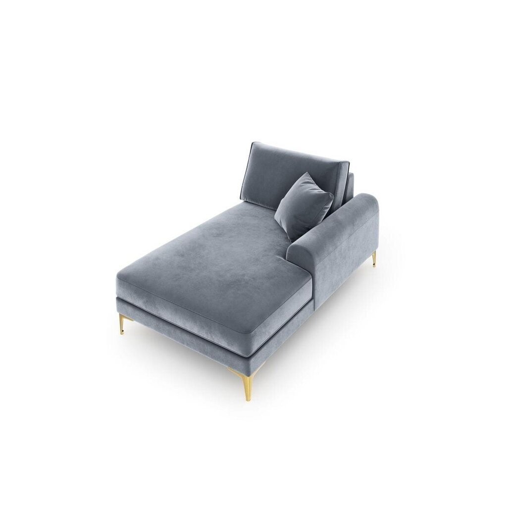 Kušete Micadoni Home Larnite 1S-VR, gaiši zila/zeltainas krāsas cena un informācija | Dīvāni | 220.lv