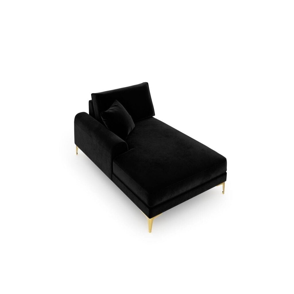 Kušete Micadoni Home Larnite 1S-VL, melna/zeltainas krāsas cena un informācija | Dīvāni | 220.lv
