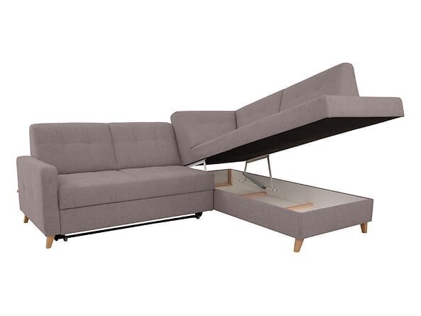 Stūra dīvāns BRW Lars, brūns cena un informācija | Stūra dīvāni | 220.lv