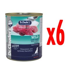 Dr,Clauder's Medījuma gaļa Pre Biotic, 6x400g цена и информация | Консервы для собак | 220.lv