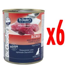 Dr,Clauder's Liellops Pre Biotic, 6x400g cena un informācija | Konservi suņiem | 220.lv