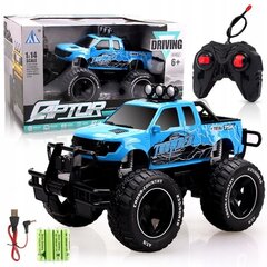 Машинка на радиоуправлении Monster Truck 1:14, синяя цена и информация | Конструктор автомобилей игрушки для мальчиков | 220.lv