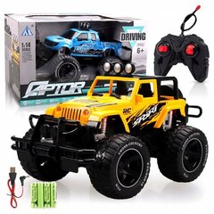 Машинка на радиоуправлении Monster Truck 1:14, желтая цена и информация | Конструктор автомобилей игрушки для мальчиков | 220.lv