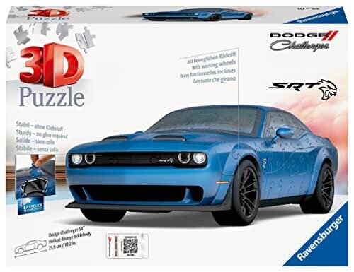 3D puzle Ravensburger Dodge Challenger Widebody Hellcat Redey, 108 gab. цена и информация | Puzles, 3D puzles | 220.lv