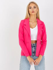 розовый жакет с закатанными рукавами och bella цена и информация | Женские пиджаки | 220.lv