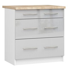Кухонный шкаф Akord Oliwia S80, серый/белый цвет цена и информация | Кухонные шкафчики | 220.lv