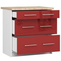 Кухонный шкафчик Akord Oliwia S80, красного/белого цвета цена и информация | Кухонные шкафчики | 220.lv