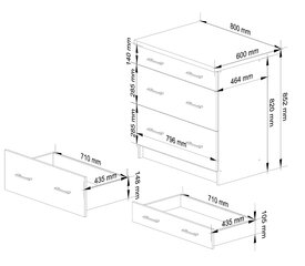 Кухонный шкаф Akord Oliwia S80, бежевого/белого цвета цена и информация | Кухонные шкафчики | 220.lv