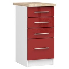 Кухонный шкафчик Akord Oliwia S40, красный/белый цвет цена и информация | Кухонные шкафчики | 220.lv