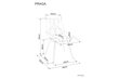 4-u ēdamistabas krēslu komplekts Signal Praga Velvet, pelēks/melns cena un informācija | Virtuves un ēdamistabas krēsli | 220.lv
