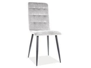 Набор из 4 обеденных стульев Signal Otto Velvet, серый/черный цвет цена и информация | Стулья для кухни и столовой | 220.lv