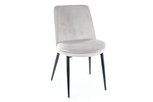 Набор из 4 обеденных стульев Signal Kayla Velvet, серый/черный цвет цена и информация | Стулья для кухни и столовой | 220.lv