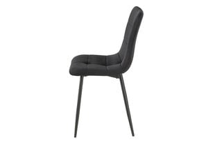Набор из 4-х обеденных стульев Signal Ivo Velvet, черный цвет цена и информация | Стулья для кухни и столовой | 220.lv