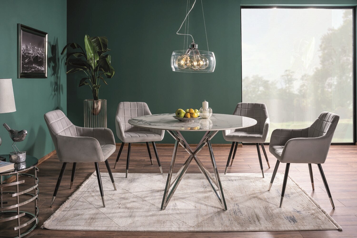2-u ēdamistabas krēslu komplekts Signal Nuxe Velvet, smilškrāsas/melns цена и информация | Virtuves un ēdamistabas krēsli | 220.lv