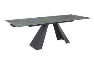 Pusdienu galds Signal Salvadore Ceramic, melns/zils cena un informācija | Virtuves galdi, ēdamgaldi | 220.lv