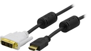 Deltaco HDMI/DVI, 1 m cena un informācija | Kabeļi un vadi | 220.lv