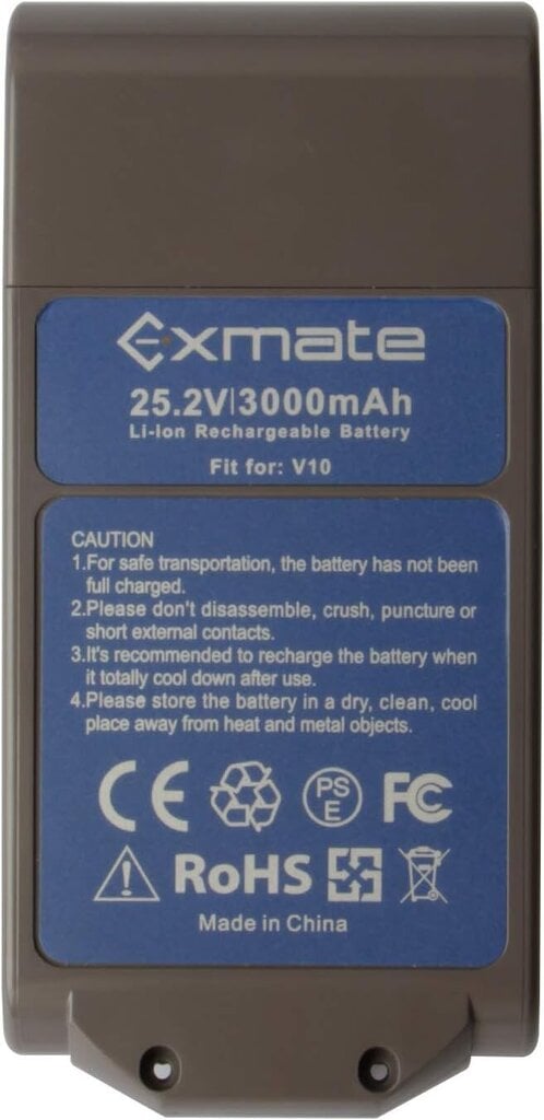 Akumulators elektriskajam putekļsūcējam Exmate, 3000mAh, 25,2V, litijs cena un informācija | Akumulatori putekļu sūcējiem | 220.lv