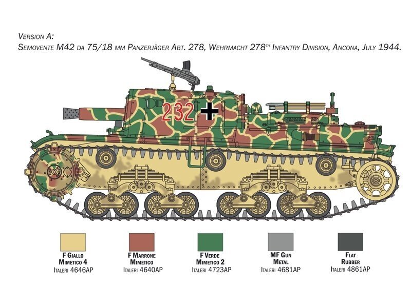 Konstruktors Semovente M42, Italeri цена и информация | Konstruktori | 220.lv