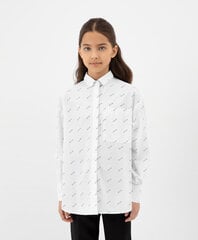 Блузка с мелким рисунком для девочек Gulliver, белая  цена и информация | Рубашки для девочек | 220.lv
