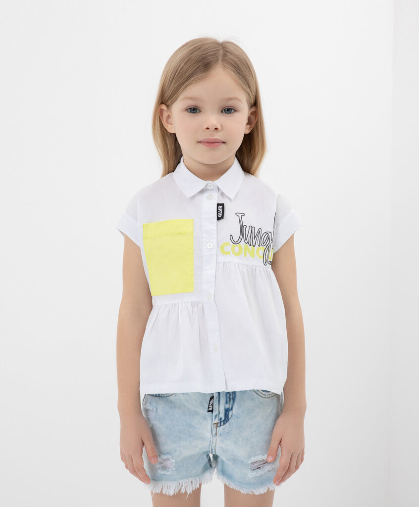 T-krekls meitenēm, balts cena un informācija | Krekli, bodiji, blūzes meitenēm | 220.lv