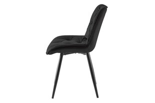 4-u ēdamistabas krēslu komplekts Signal Cherry II Velvet, melns cena un informācija | Virtuves un ēdamistabas krēsli | 220.lv