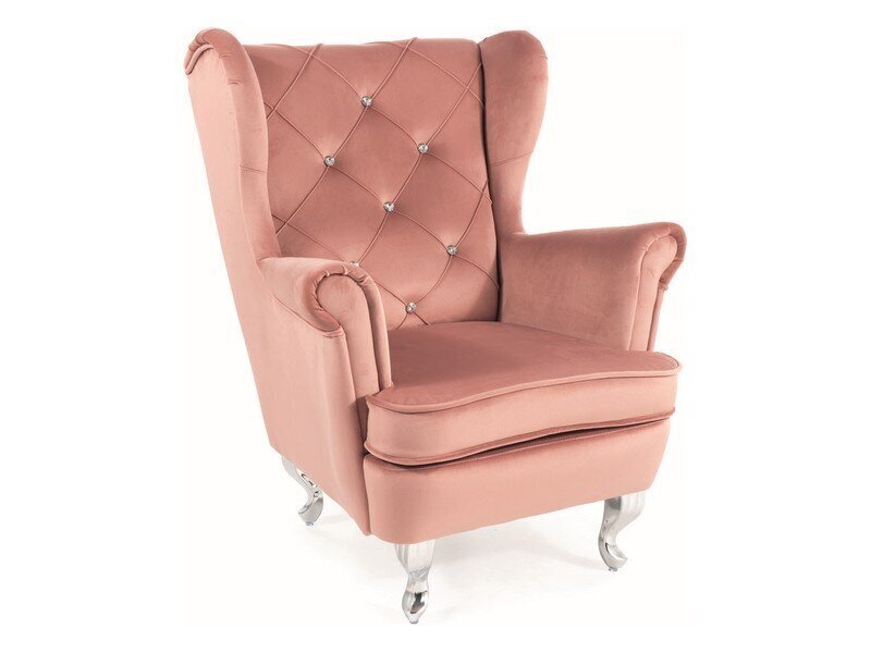 Viesistabas krēsls Signal Lili Velvet, rozā cena un informācija | Sēžammaisi, klubkrēsli, pufi bērniem | 220.lv