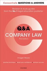 Concentrate Questions and Answers Company Law: Law Q&A Revision and Study Guide 3rd Revised edition цена и информация | Книги по экономике | 220.lv