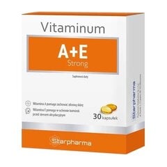 Uztura bagātinātājs Vitaminum A+E Strong, 30kapsulas цена и информация | Витамины, пищевые добавки, препараты для хорошего самочувствия | 220.lv
