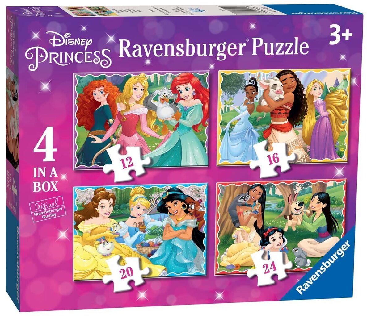 Puzle Ravensburger Puzzle DPR: Disney Princess (Disneja princese), 12/16/20/24p, 3079 cena un informācija | Puzles, 3D puzles | 220.lv
